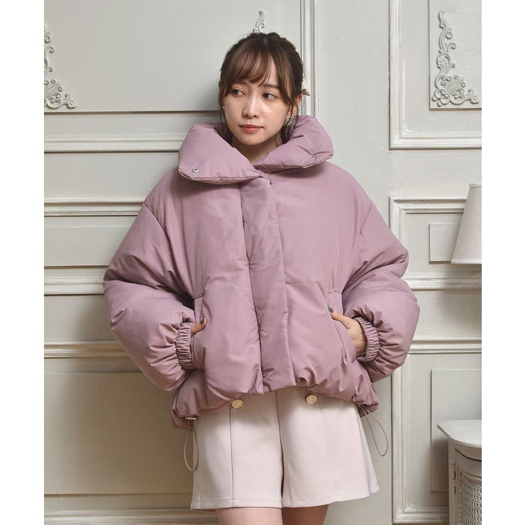 スタンドカラー中綿ブルゾン[品番：RTGW0006200]｜RETRO GIRL（レトロ