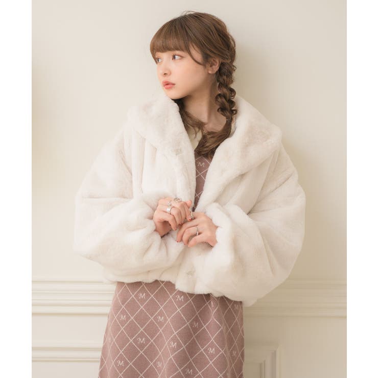 フェイクファーショートJK[品番：RTGW0006126]｜RETRO  GIRL（レトロガール）のレディースファッション通販｜SHOPLIST（ショップリスト）