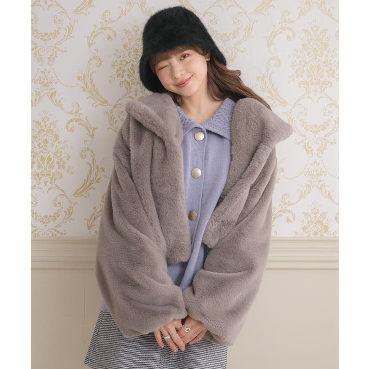 フェイクファーショートJK[品番：RTGW0006126]｜RETRO GIRL（レトロ