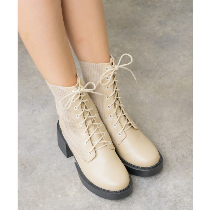 レースアップニットブーツ 【Emsexcite】靴/ブーツ/秋冬 | RETRO GIRL | 詳細画像5 