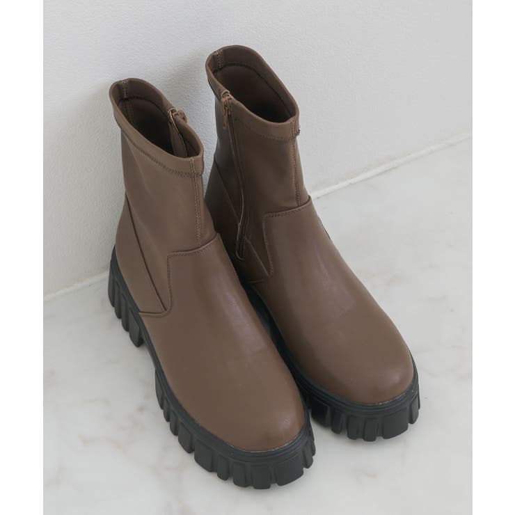 厚底ストレッチブーツ ■Emsexcite■靴/シューズ/ショートブーツ | RETRO GIRL | 詳細画像4 