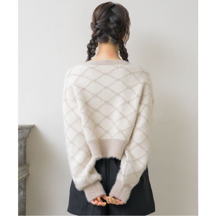 モノグラム柄シャギーNTSET Emsexcite ニットキャミソール＆カーディ… | RETRO GIRL | 詳細画像16 