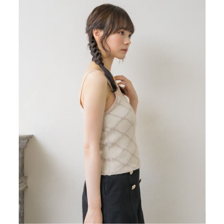 モノグラム柄シャギーNTSET Emsexcite ニットキャミソール＆カーディ… | RETRO GIRL | 詳細画像18 