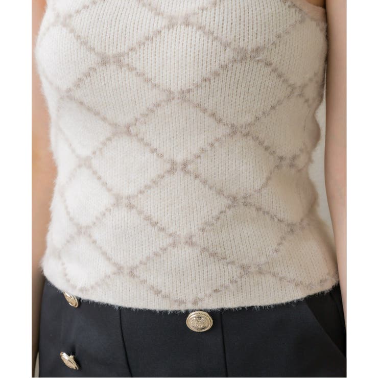 モノグラム柄シャギーNTSET Emsexcite ニットキャミソール＆カーディ… | RETRO GIRL | 詳細画像27 