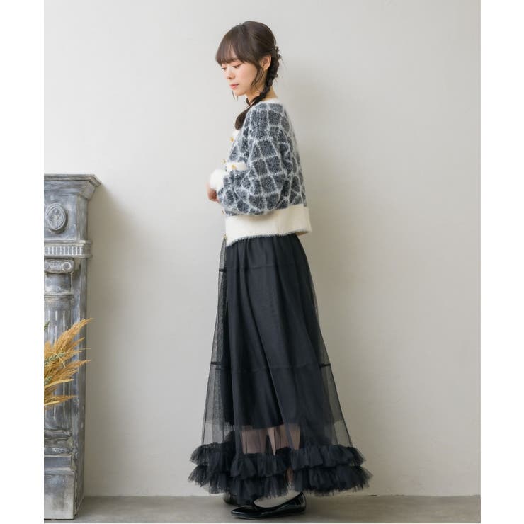 モノグラム柄シャギーNTSET Emsexcite ニットキャミソール＆カーディ… | RETRO GIRL | 詳細画像31 