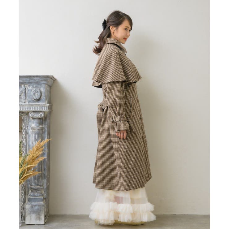 ビット付ケープコート Emsexcite 【秋冬先行予約】ロングコート | RETRO GIRL | 詳細画像27 