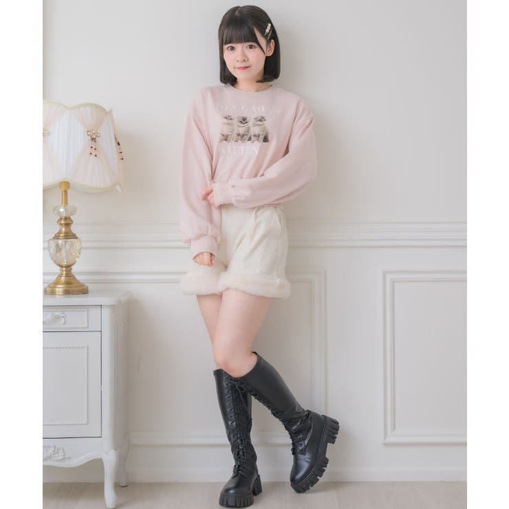 Fファー付きショートパンツ[品番：RTGW0007449]｜RETRO  GIRL（レトロガール）のレディースファッション通販｜SHOPLIST（ショップリスト）