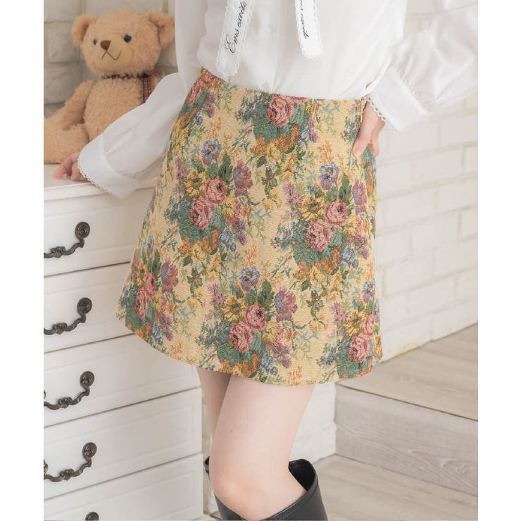 P/WHT | ゴブランミニSK | RETRO GIRL