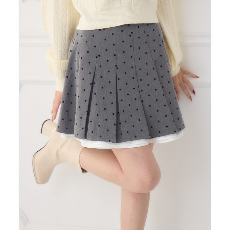 P/GRY | 裾ボリュームミニSK | RETRO GIRL