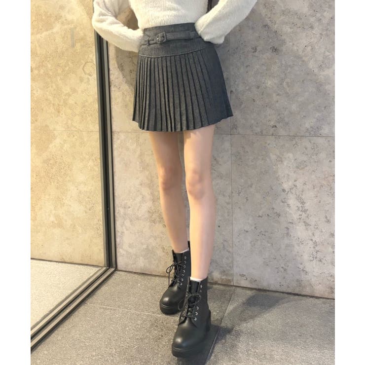 BLK1 | 細プリーツミニSK | RETRO GIRL