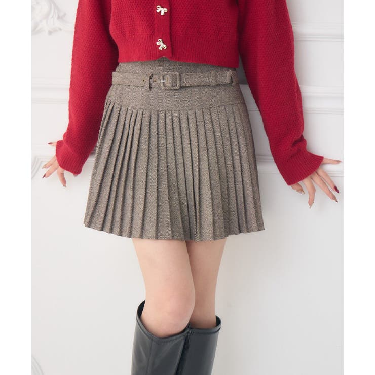 BRN0 | 細プリーツミニSK | RETRO GIRL