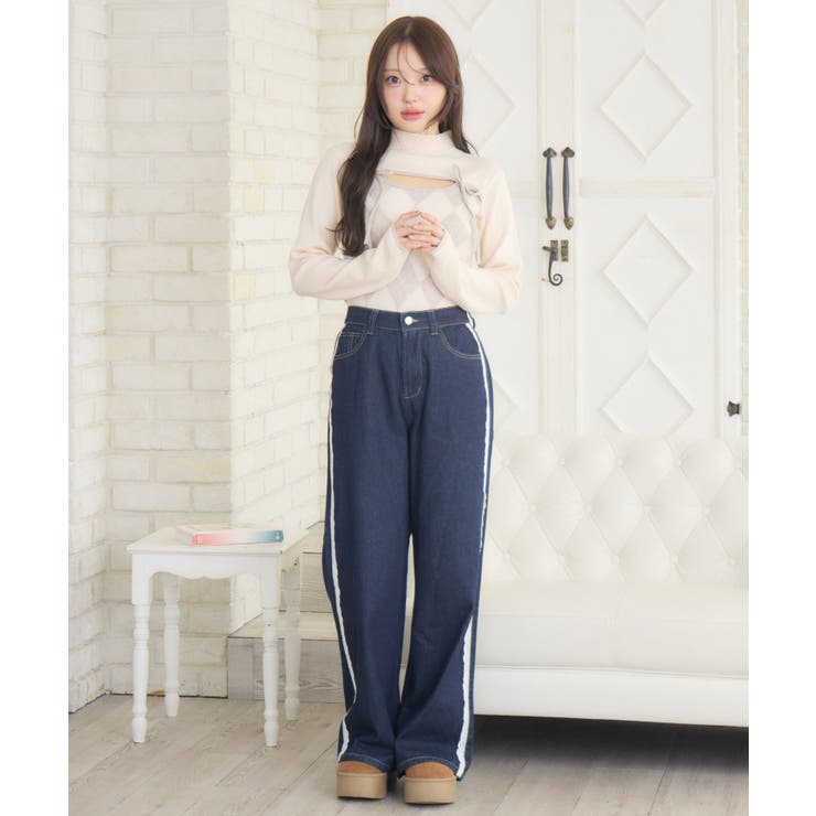 レースデザインデニムPT | RETRO GIRL | 詳細画像10 