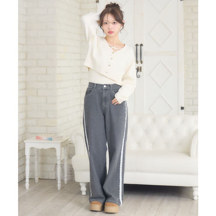 レースデザインデニムPT | RETRO GIRL | 詳細画像12 