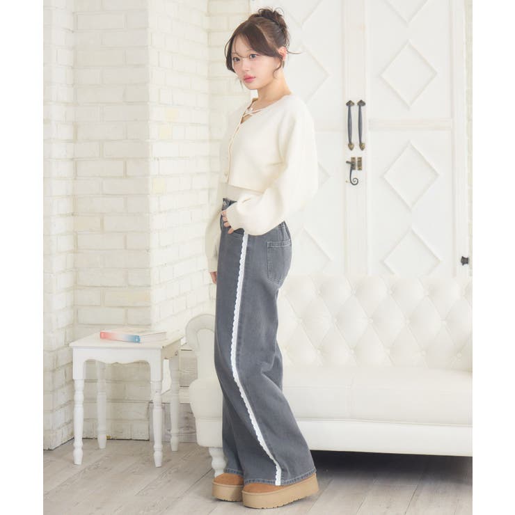 レースデザインデニムPT | RETRO GIRL | 詳細画像15 