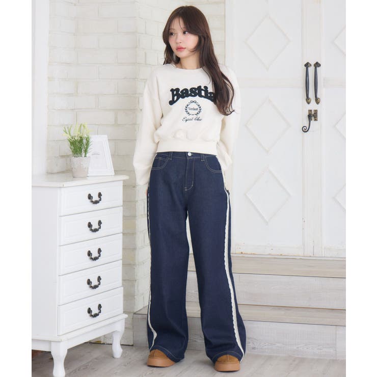 レースデザインデニムPT | RETRO GIRL | 詳細画像2 