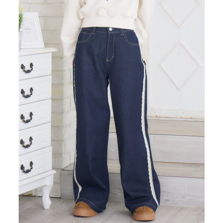 レースデザインデニムPT | RETRO GIRL | 詳細画像6 