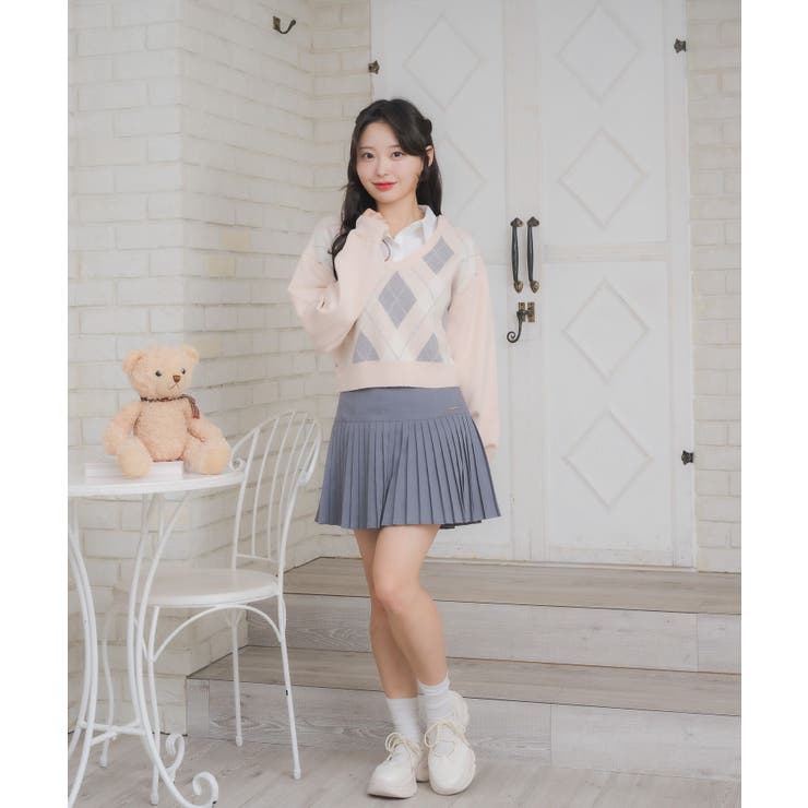 シャツ襟付きアーガイルNTPO | RETRO GIRL | 詳細画像13 