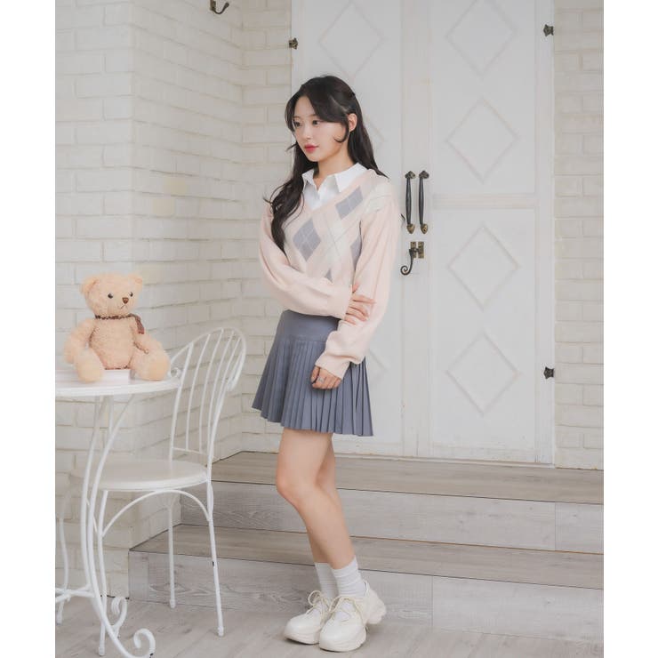 シャツ襟付きアーガイルNTPO | RETRO GIRL | 詳細画像16 