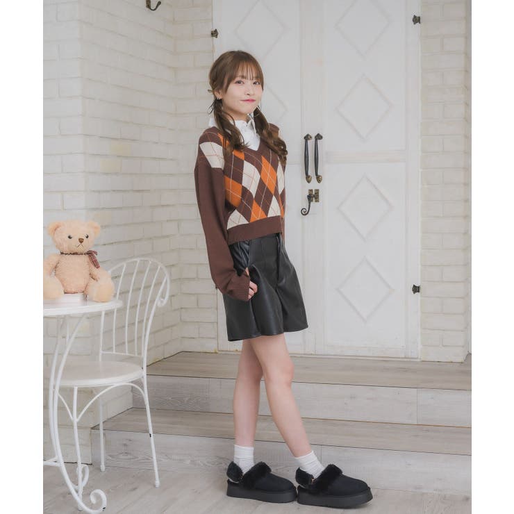 シャツ襟付きアーガイルNTPO | RETRO GIRL | 詳細画像22 