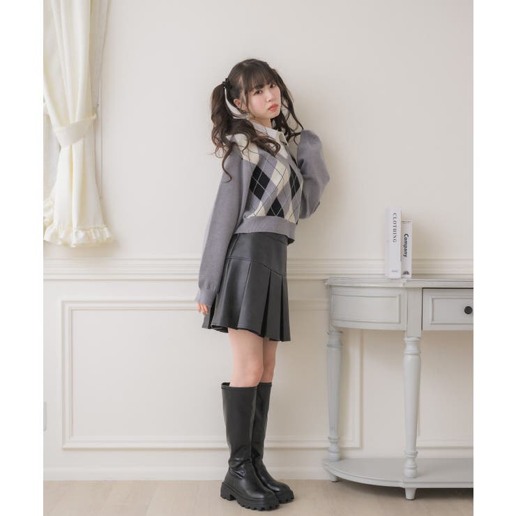 シャツ襟付きアーガイルNTPO | RETRO GIRL | 詳細画像6 