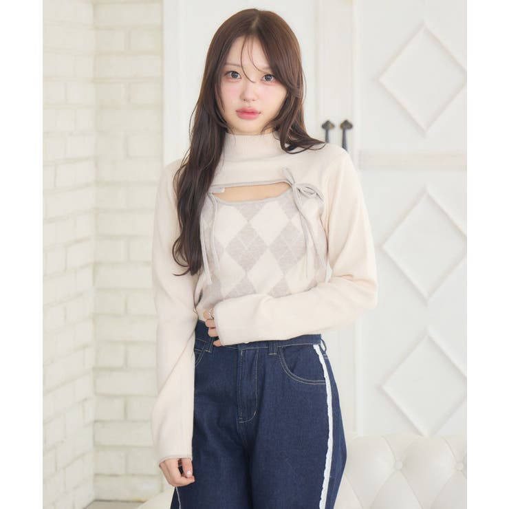 デコルテカットアーガイルNT | RETRO GIRL | 詳細画像17 