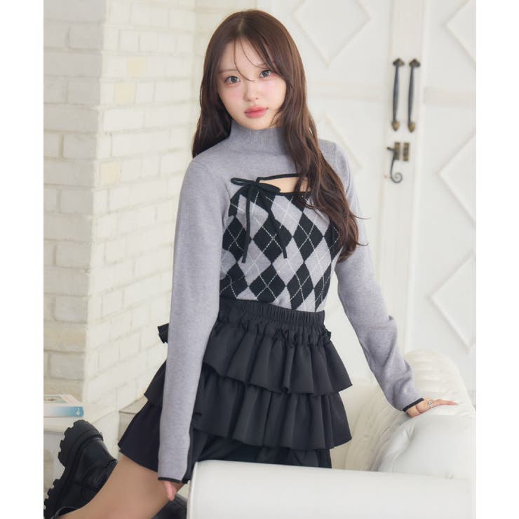 デコルテカットアーガイルNT | RETRO GIRL | 詳細画像2 