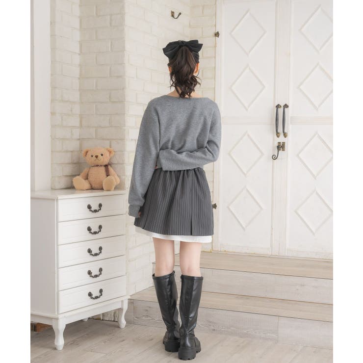 裾レイヤードミニSK | RETRO GIRL | 詳細画像4 