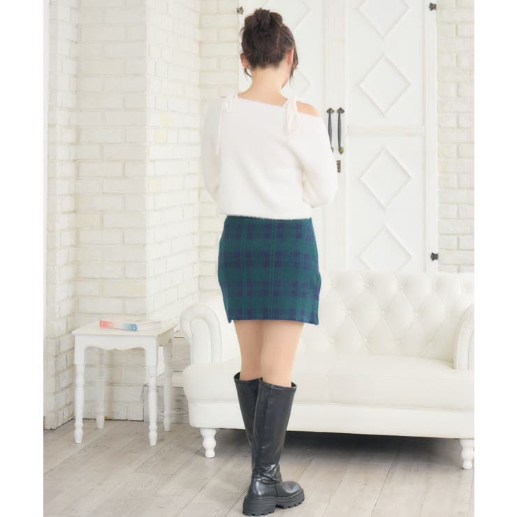 チェックニットミニSK | RETRO GIRL | 詳細画像12 