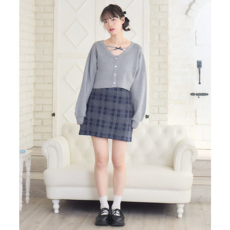 チェックニットミニSK | RETRO GIRL | 詳細画像18 
