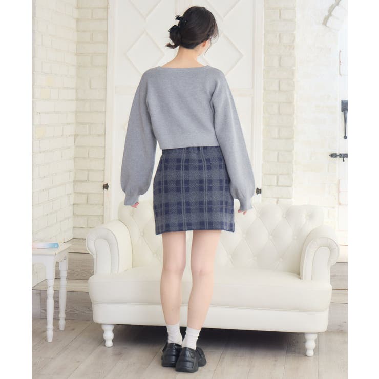 チェックニットミニSK | RETRO GIRL | 詳細画像20 