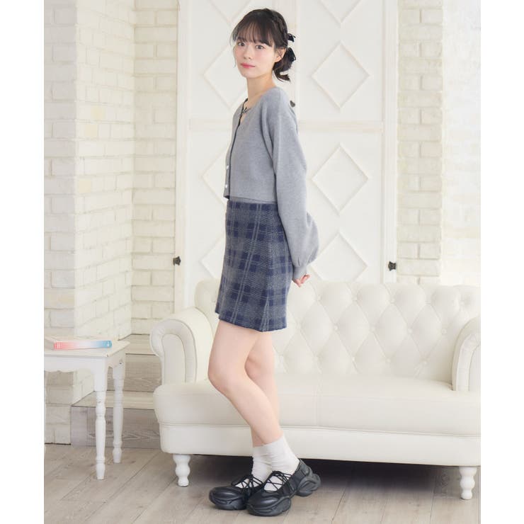 チェックニットミニSK | RETRO GIRL | 詳細画像21 