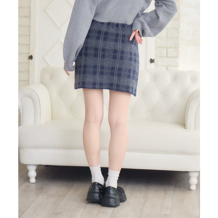 チェックニットミニSK | RETRO GIRL | 詳細画像24 