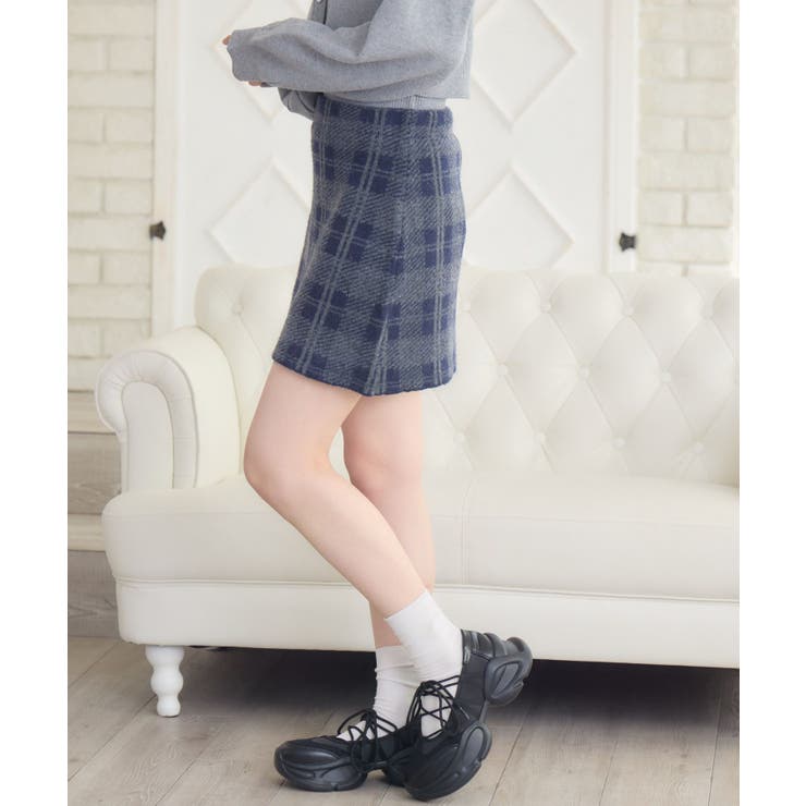 チェックニットミニSK | RETRO GIRL | 詳細画像25 