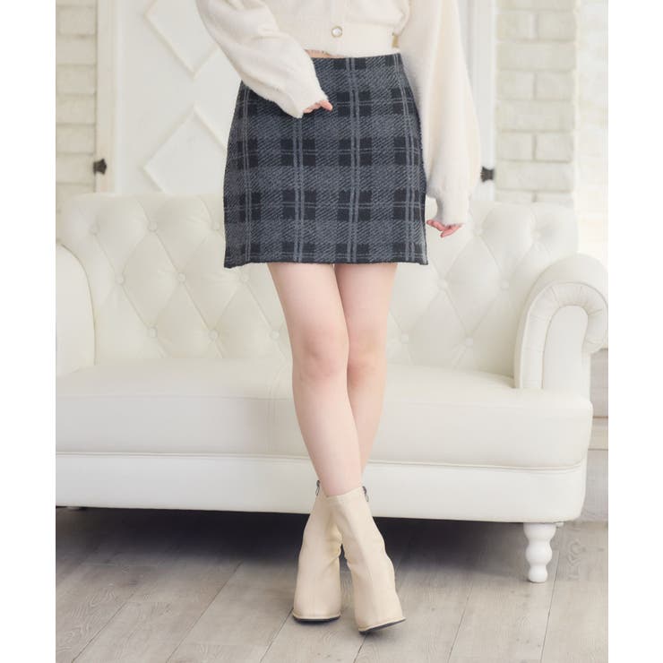 チェックニットミニSK | RETRO GIRL | 詳細画像6 