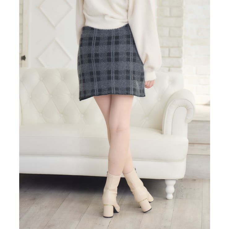 チェックニットミニSK | RETRO GIRL | 詳細画像8 