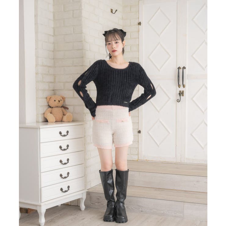 【セットアップ対応】ニットショートパンツ | RETRO GIRL | 詳細画像18 