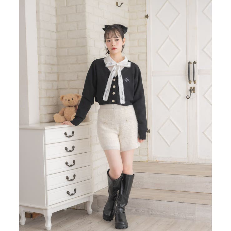 【セットアップ対応】ニットショートパンツ | RETRO GIRL | 詳細画像2 