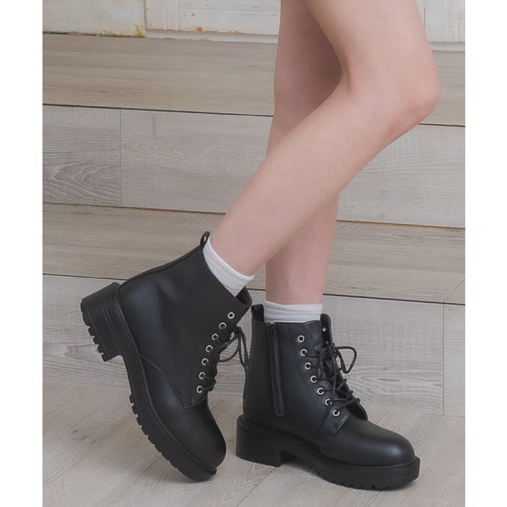 BLK1 | レースアップブーツ | RETRO GIRL