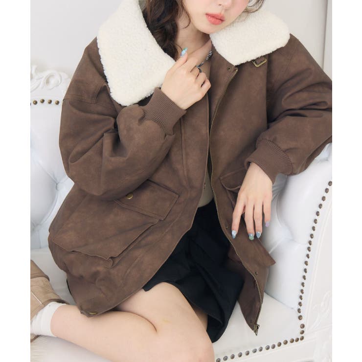 ボア襟FレザーBZ | RETRO GIRL | 詳細画像1 