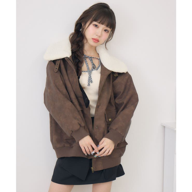 ボア襟FレザーBZ | RETRO GIRL | 詳細画像8 