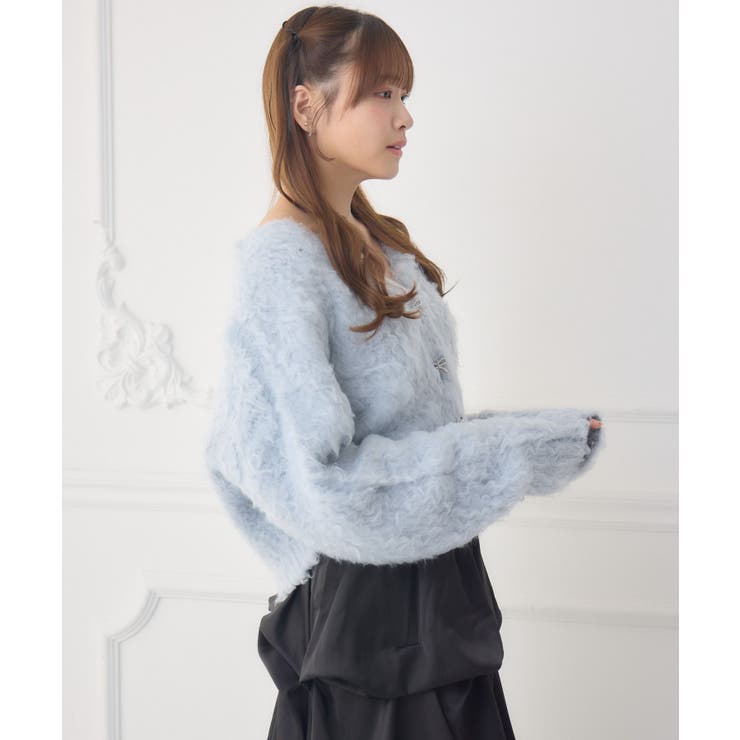 モケモケ起毛カーデ | RETRO GIRL | 詳細画像8 