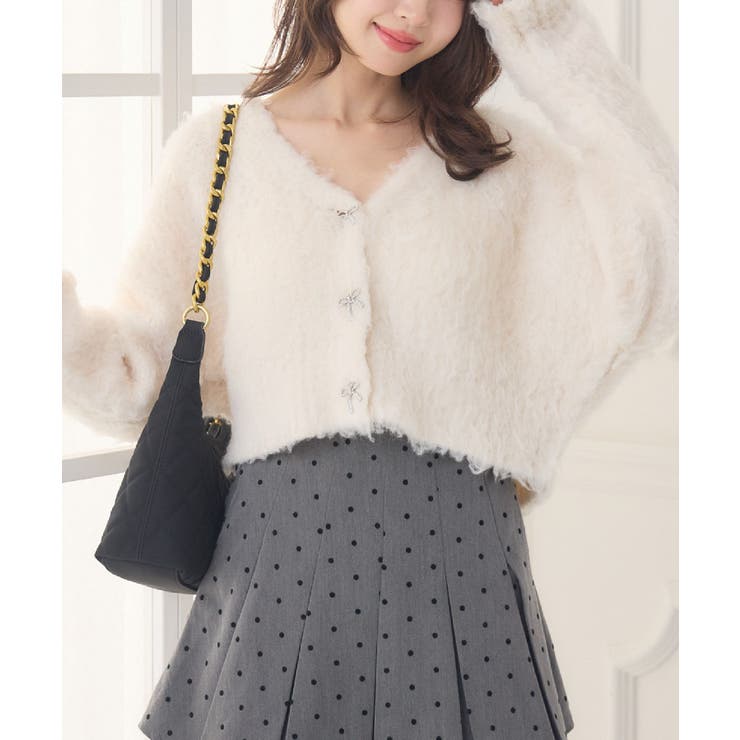 WHT4 | モケモケ起毛カーデ | RETRO GIRL