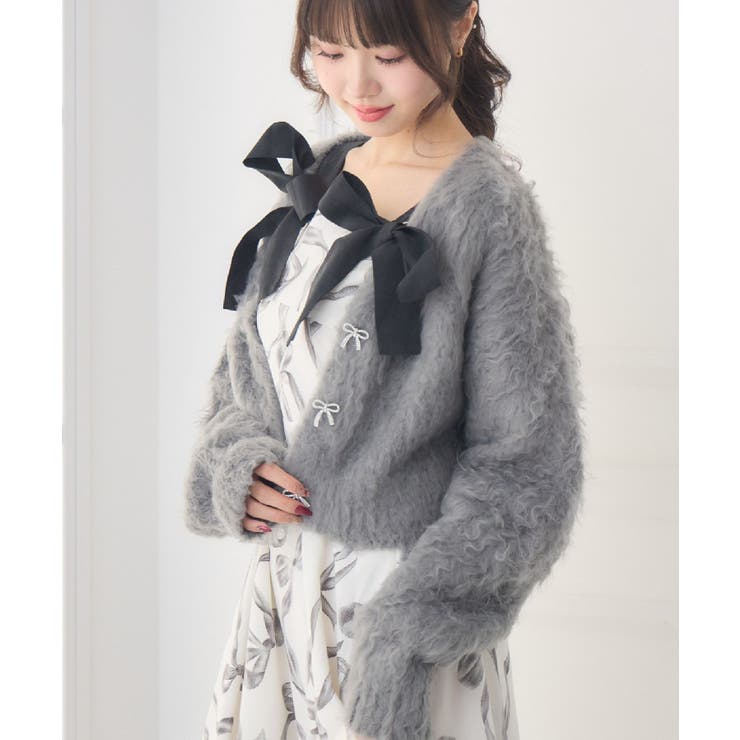 GRY2 | モケモケ起毛カーデ | RETRO GIRL