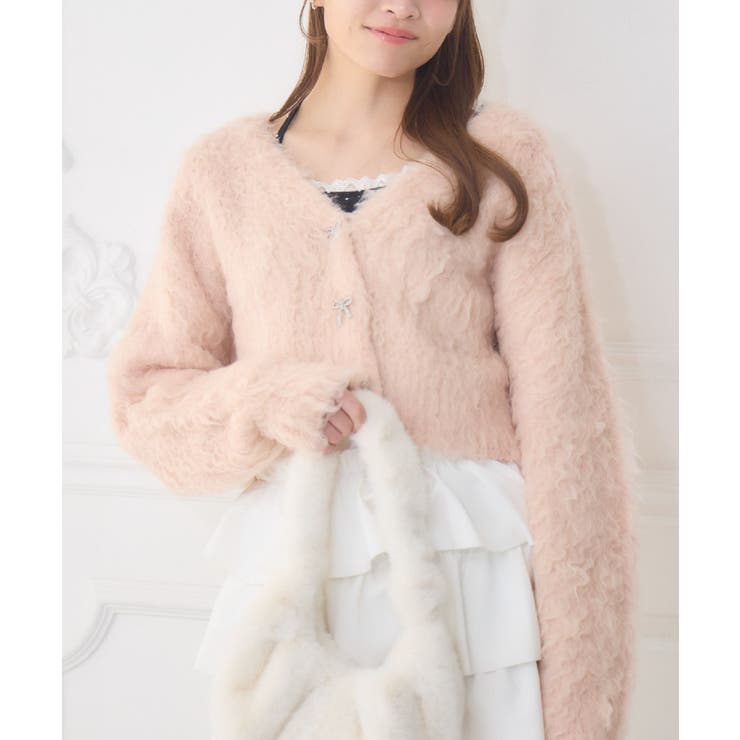 PNK0 | モケモケ起毛カーデ | RETRO GIRL