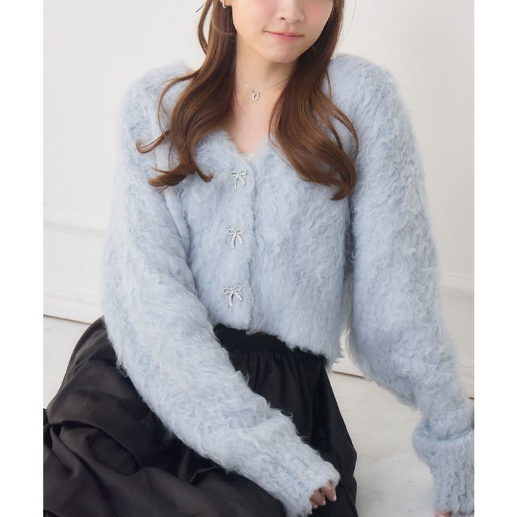 BLU0 | モケモケ起毛カーデ | RETRO GIRL