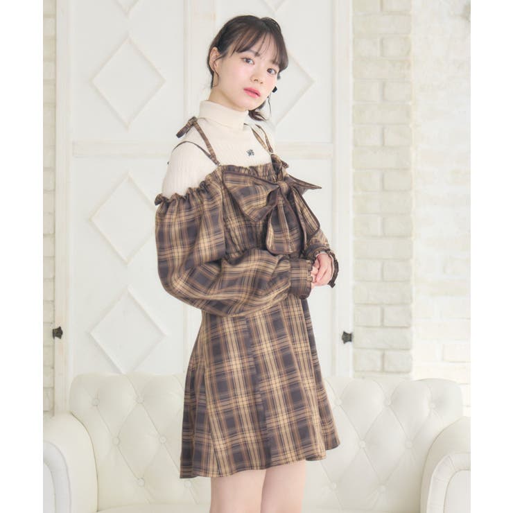 リボンチェックミニOP | RETRO GIRL | 詳細画像10 