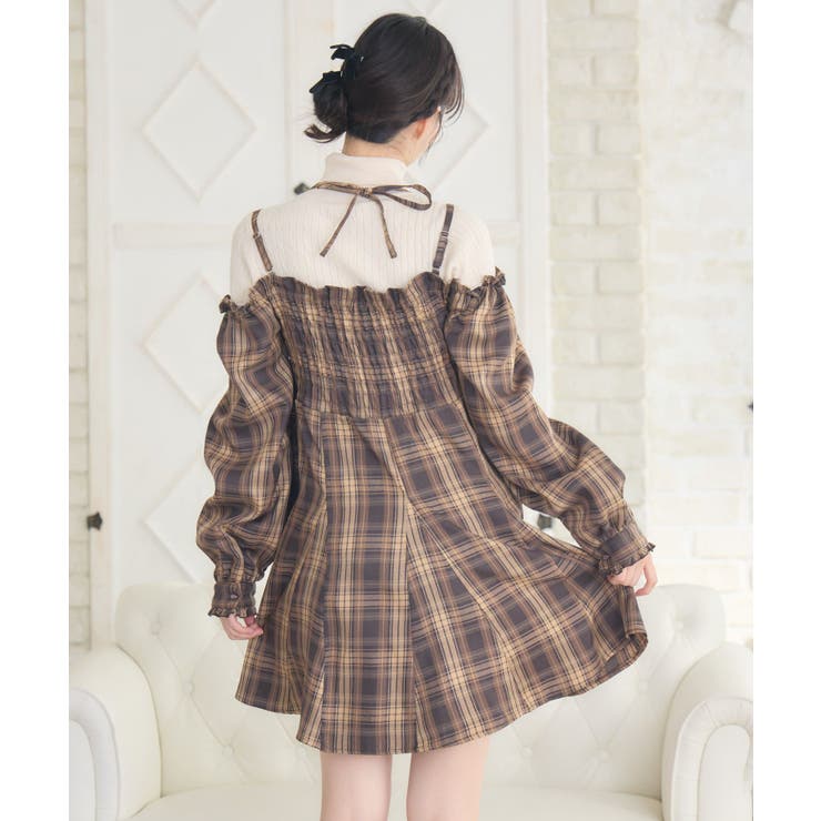 リボンチェックミニOP | RETRO GIRL | 詳細画像11 