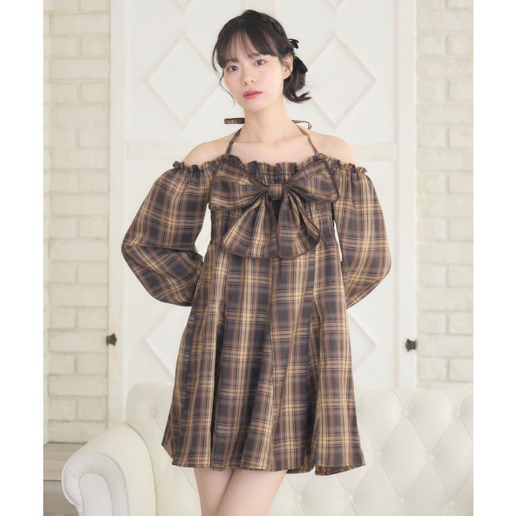 リボンチェックミニOP | RETRO GIRL | 詳細画像13 