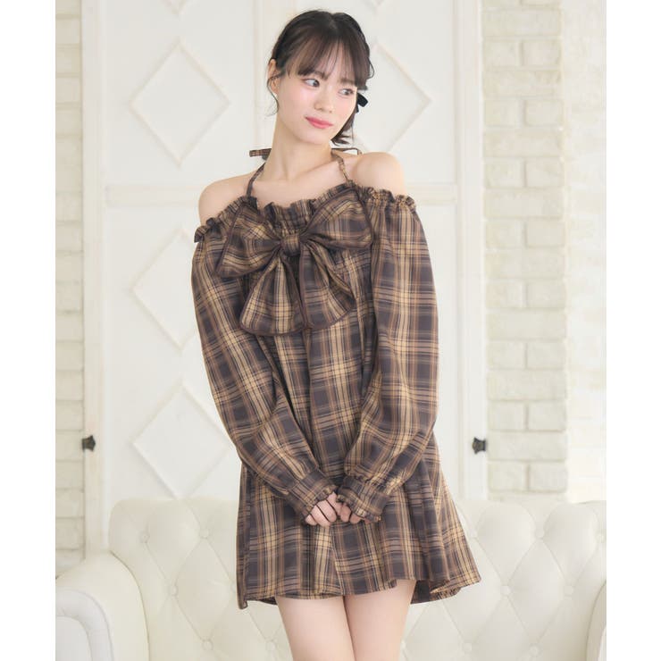 リボンチェックミニOP | RETRO GIRL | 詳細画像14 