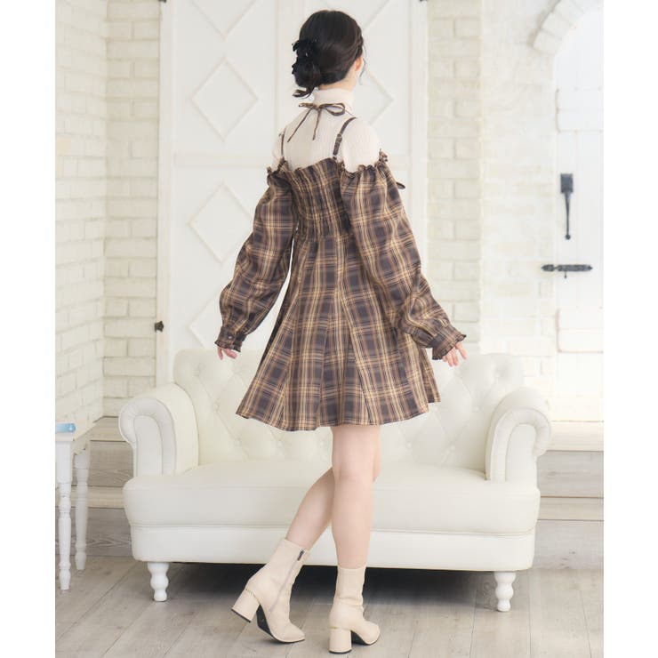 リボンチェックミニOP | RETRO GIRL | 詳細画像6 